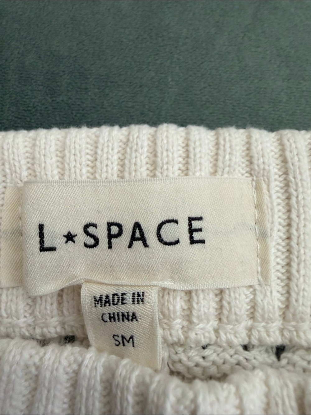 L*Space Crochet Knit Shorts Cover Up White Black Cotton Beach Swim Size Small - Picture 2 of 6